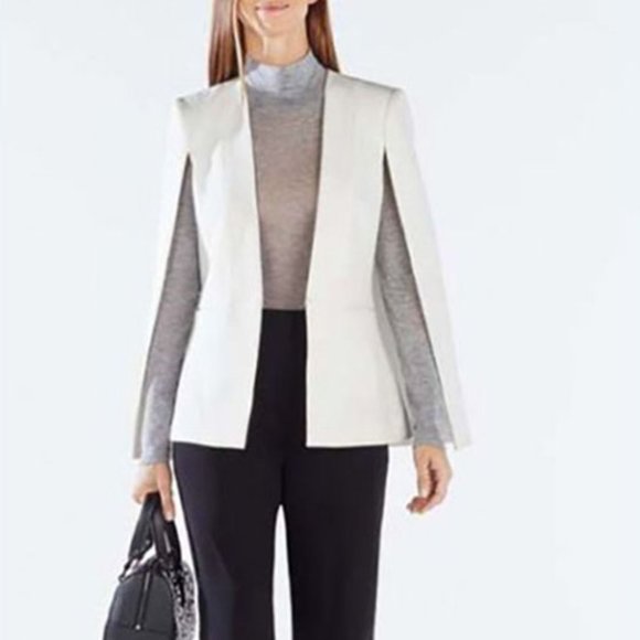 New* BCBG MAXAZRIA Upas Cape Black Color Size XS $228 - Picture 2 of 6